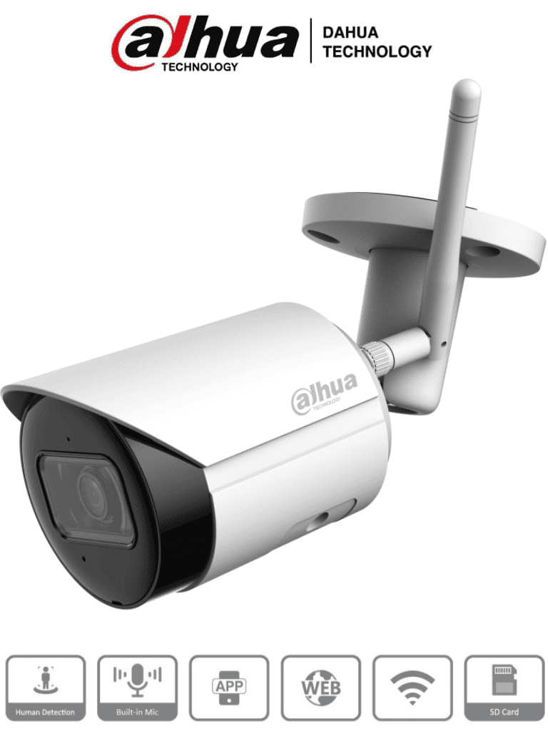 DAHUA IPC-HFW1430DS-SAW - Camara IP Bullet Wifi de 4 Megapixeles/ Lente de 2.8mm/ 90 Grados de Apertura/ H.265+/ IR de 30 Metros/ Microfono Integrado/ Ranura para MicroSD/ Metalica/ IP67/ DWDR/ Videoanaliticos con SMD/ #MCI2 #IPMC DAHUA IPC-HFW1430DS-SAW - Camara IP Bullet Wifi de 4 Megapixeles/ Lente de 2.8mm/ 90 Grados de Apertura/ H.265+/ IR de 30 Metros/ Microfono Integrado/ Ranura para MicroSD/ Metalica/ IP67/ DWDR/ Videoanaliticos con SMD/ #MCI2 #IPMC